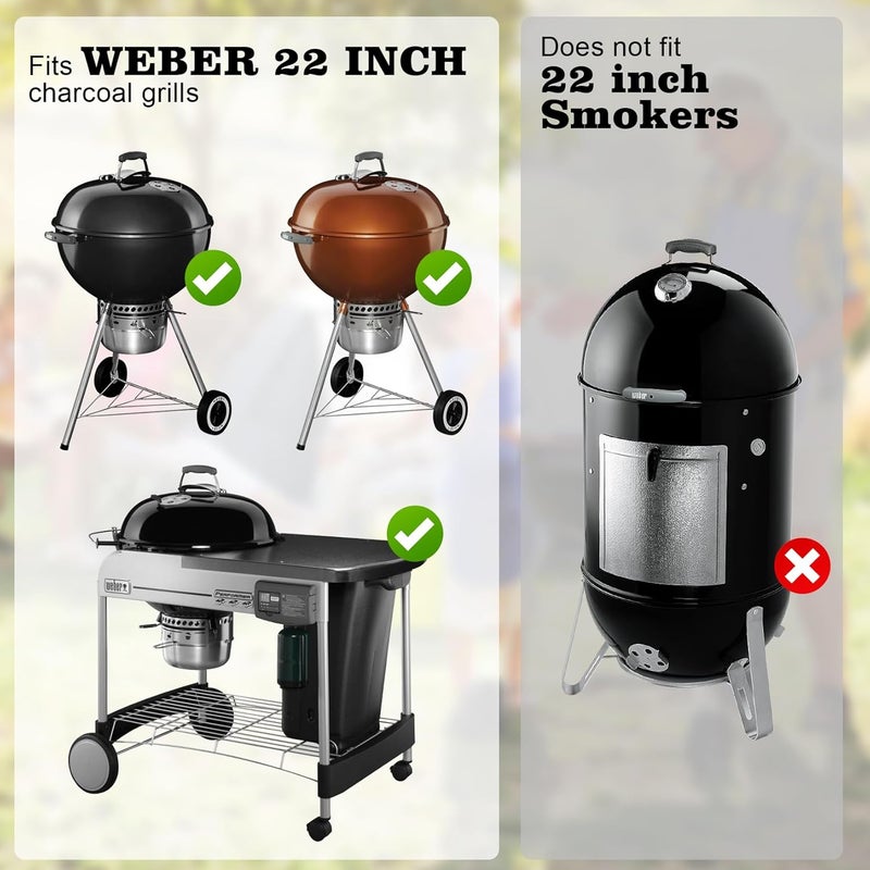 Coolbird Replacement Cooking Grate, Fits 22 inch Weber Charcoal Grills (22" Original Kettle and Original Kettle Premium, Master-Touch, Bar-B-Kettle, Performer), Silver - Image 5